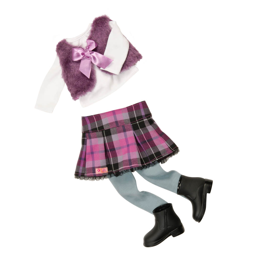 A Tad Plaid Outfit for 18-inch Dolls