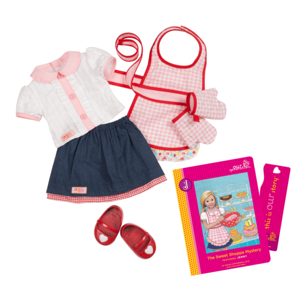 Jenny Read & Play - Outfit and Book Set for 18-inch Dolls