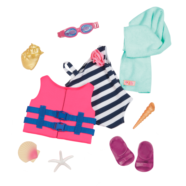 Our Generation Fun Day Sun Day Beach Outfit for 18-inch Dolls