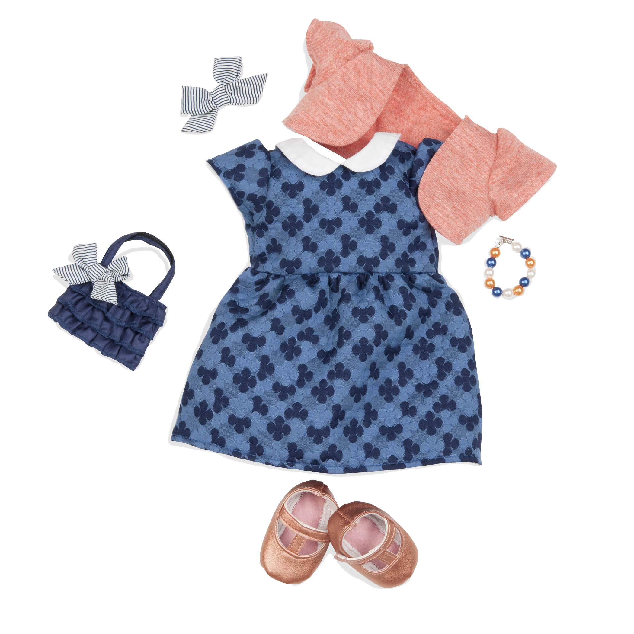 Out of the Blue Dress Outfit for 18-inch Dolls