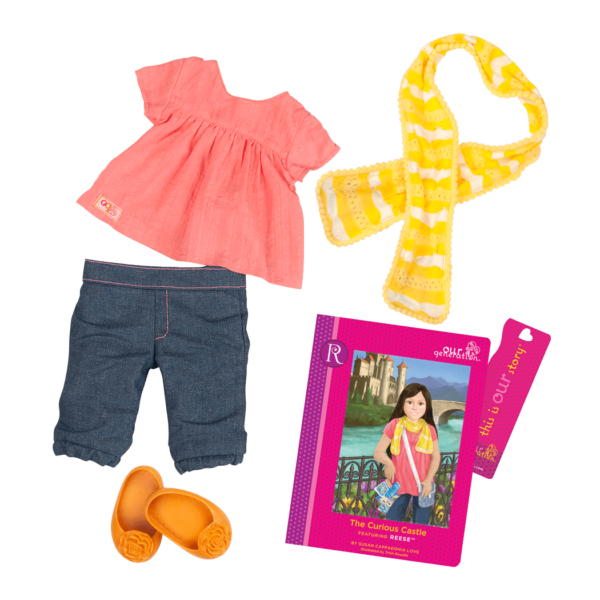 Reese Read & Play - Outfit and Book Set for 18-inch Dolls 