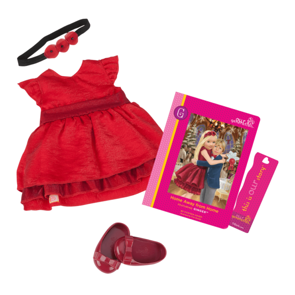 Ginger Read & Play - Outfit and Book Set for 18-inch Dolls 
