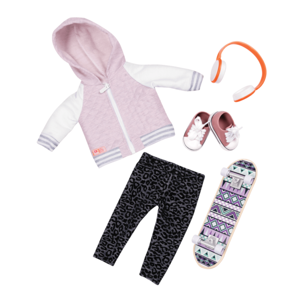 Fashion on Board Skateboard Outfit for 18-inch Dolls