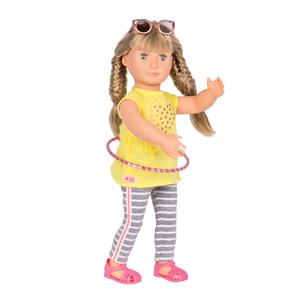 Hula Hurray outfit for 18inch dolls Lorelei doing hula