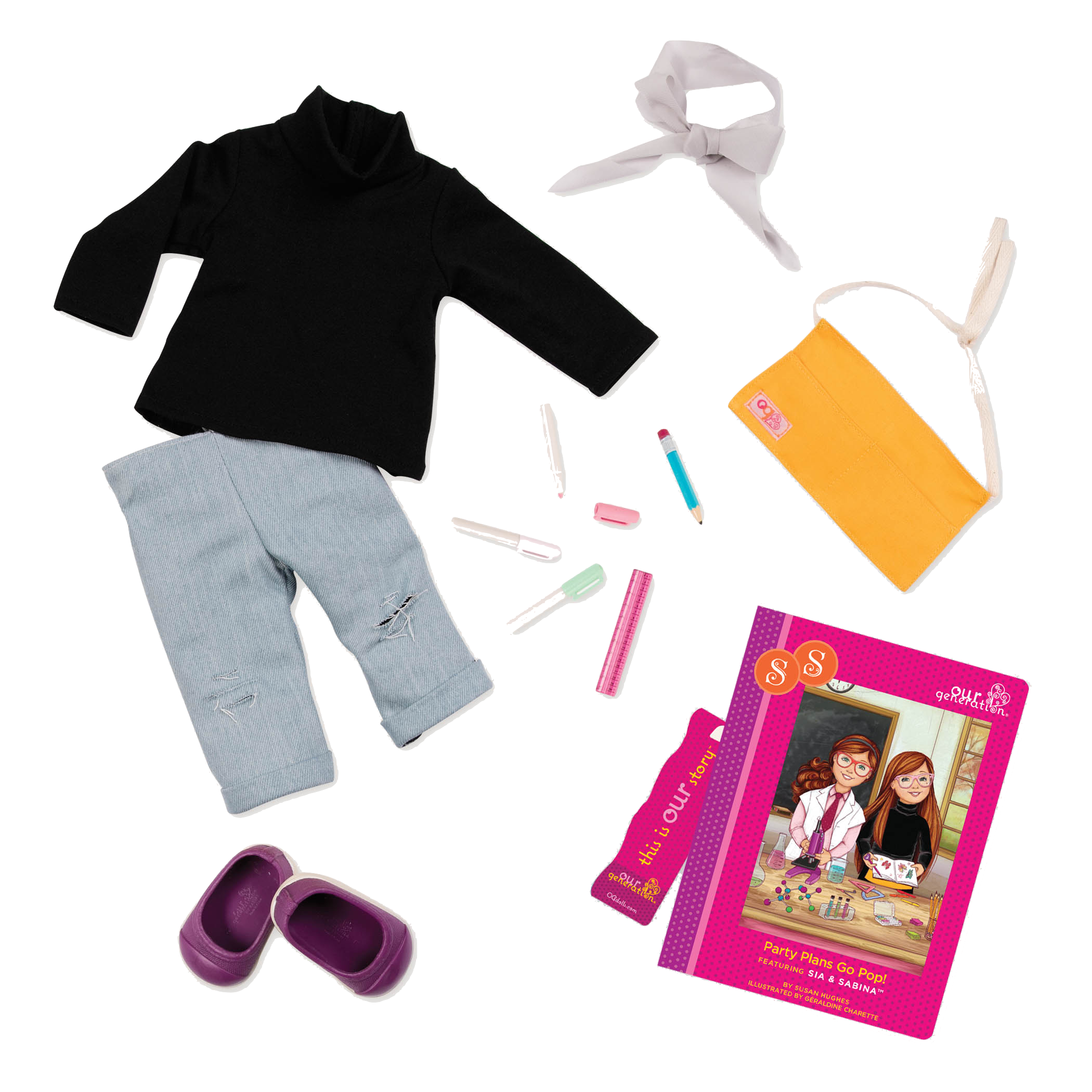 Sabina Read & Play - Outfit and Book Set for 18-inch Dolls 