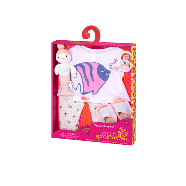 Seaside Sleepover Pajama Outfit for 18-inch Dolls Packaging