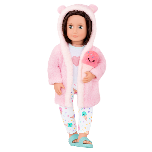 Our Generation Ice Cream Dreams Robe & Pajama Outfit for 18-inch Dolls