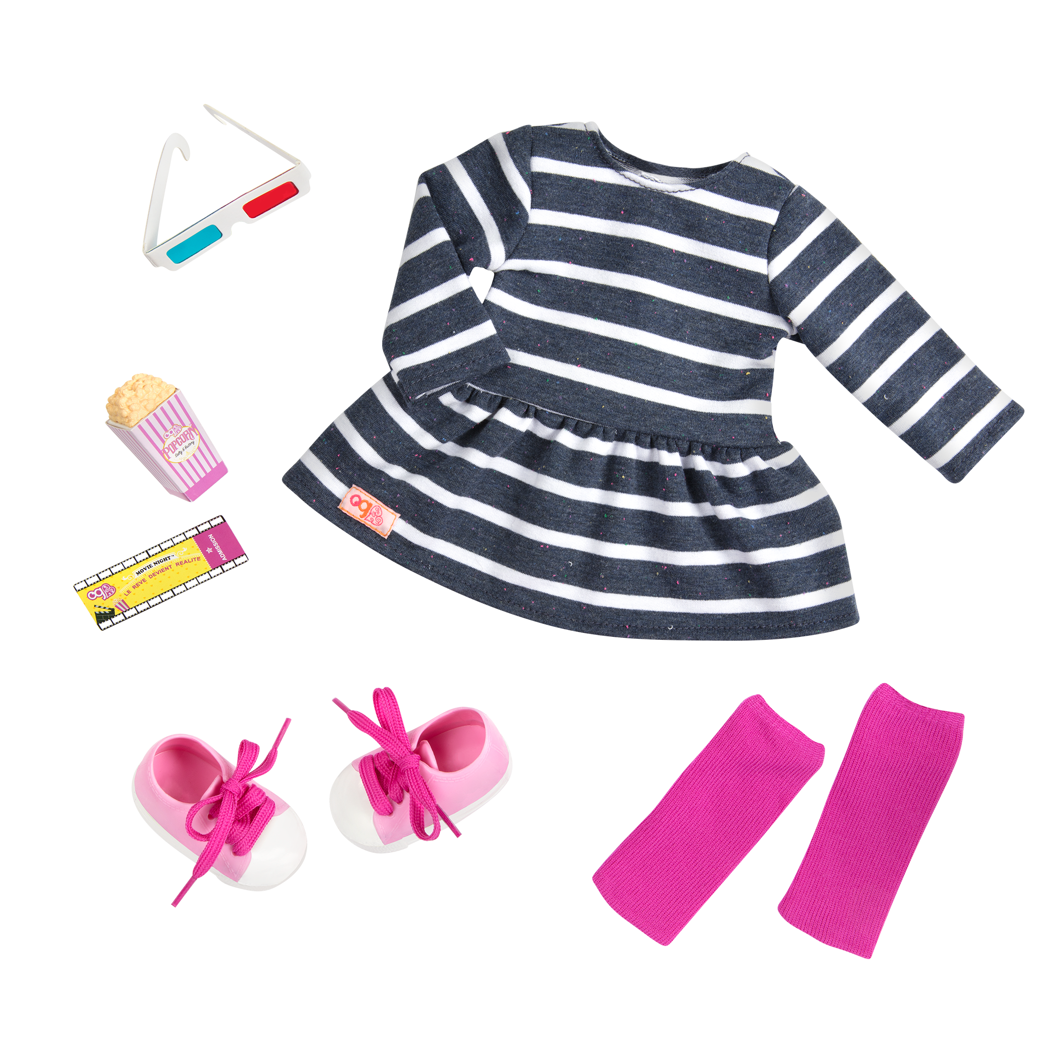 theater Threads - Movie Night Outfit for 18-inch Dolls