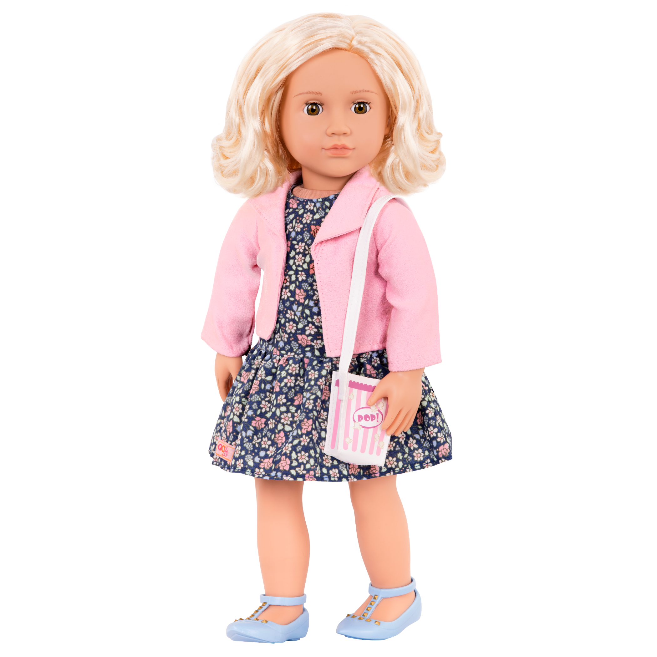 Popcorn Pizazz - 18-inch Doll Outfit with Ivory wearing jacket