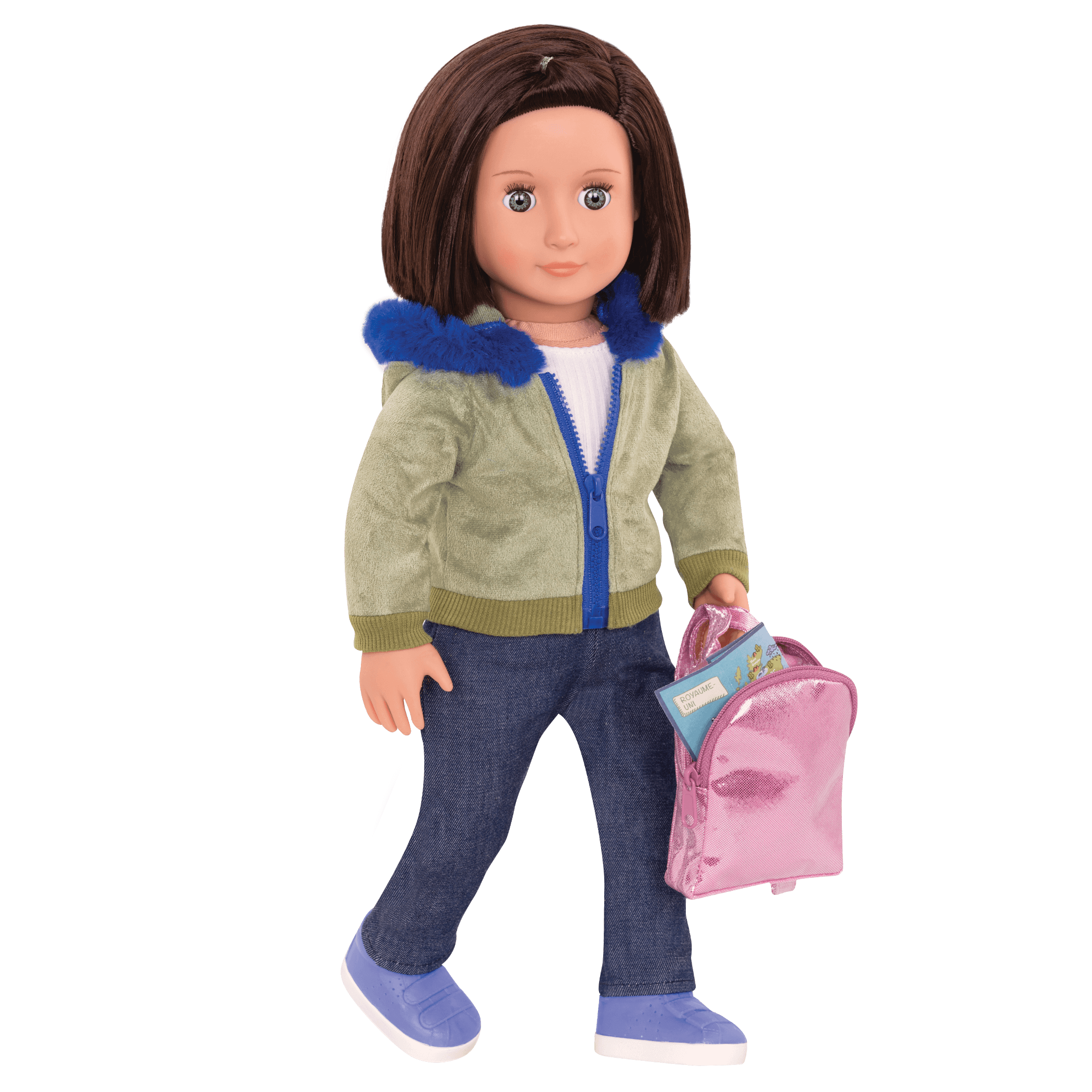 Our Generation Khaki Overalls Doll Outfit