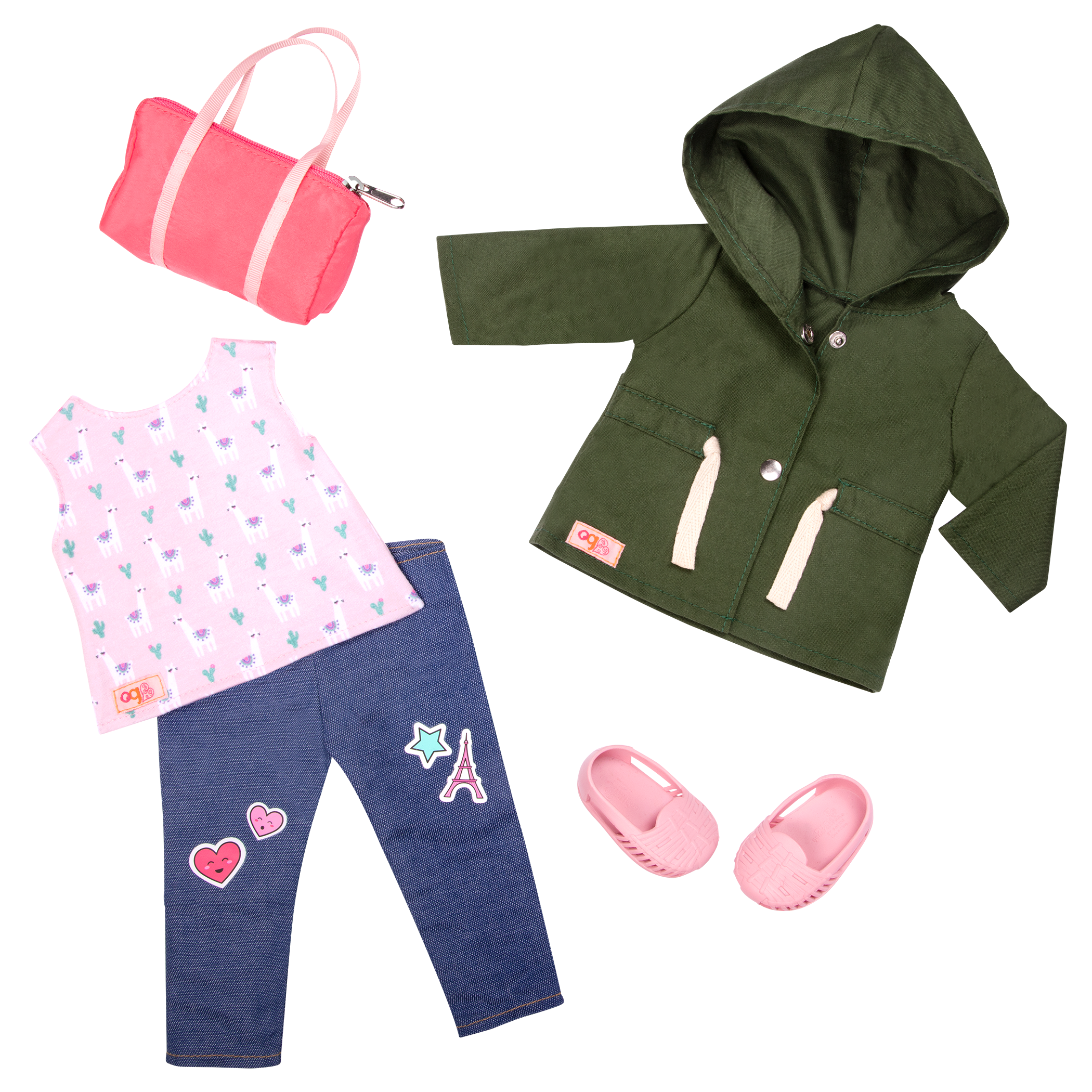 Alpaca Your Bags - 18-inch doll travel outfit