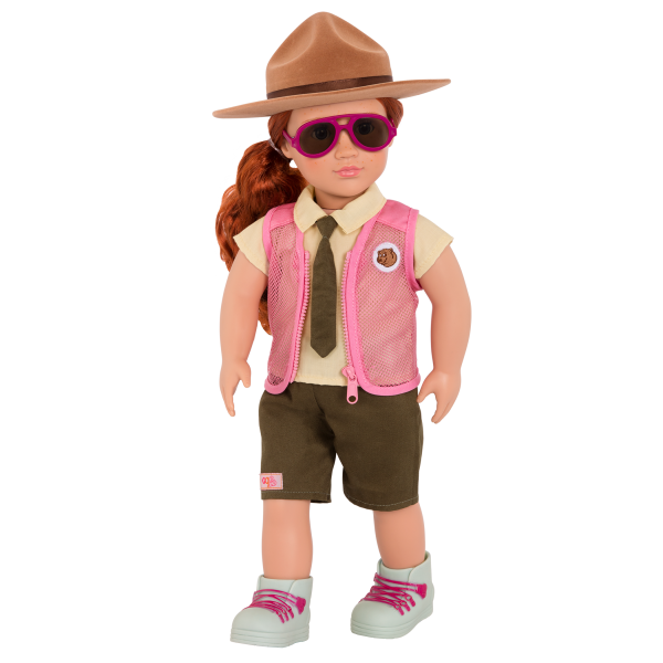 Park Ranger Flair Outfit for 18-inch Dolls with Aubrie and Sunglasses