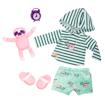 Deluxe Sleepy Sloth Outfit for 18-inch Dolls