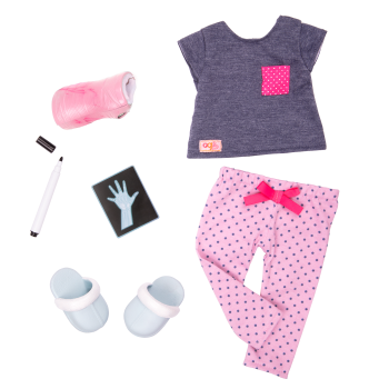 Healing in Pink Pajama Outfit for 18-inch Dolls