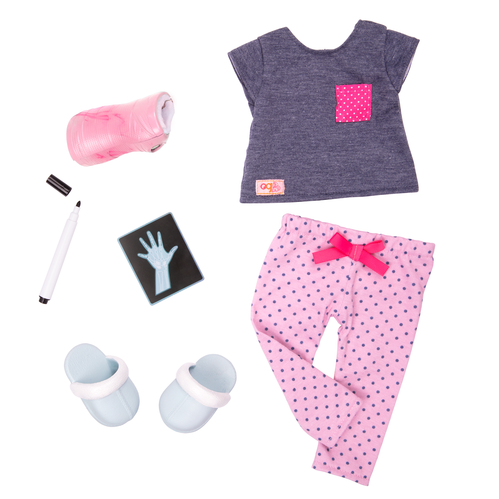 4 PIECE PINK TOP   SET FOR  OUR GENERATION  DOLL 