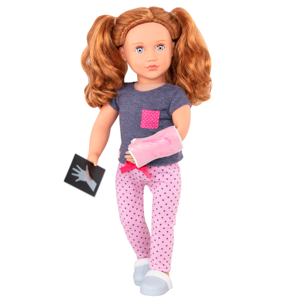 Healing in Pink Outfit Clothes for 18-inch Dolls Medical Cast