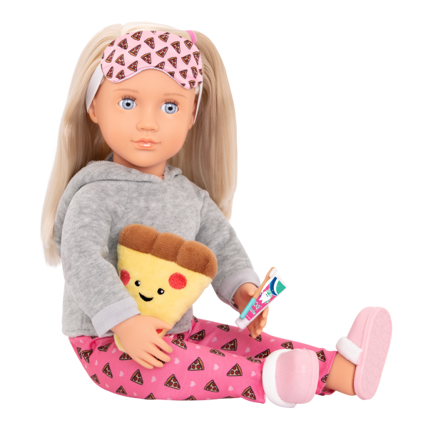 Deluxe Pizza Party Dreams Pajama Outfit Pink Clothes Accessories for 18-inch Dolls