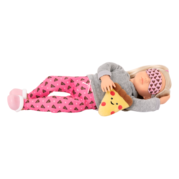 Deluxe Pizza Party Dreams Pajama Outfit Clothes Accessories Pink Pyjama Fashion for 18-inch Dolls
