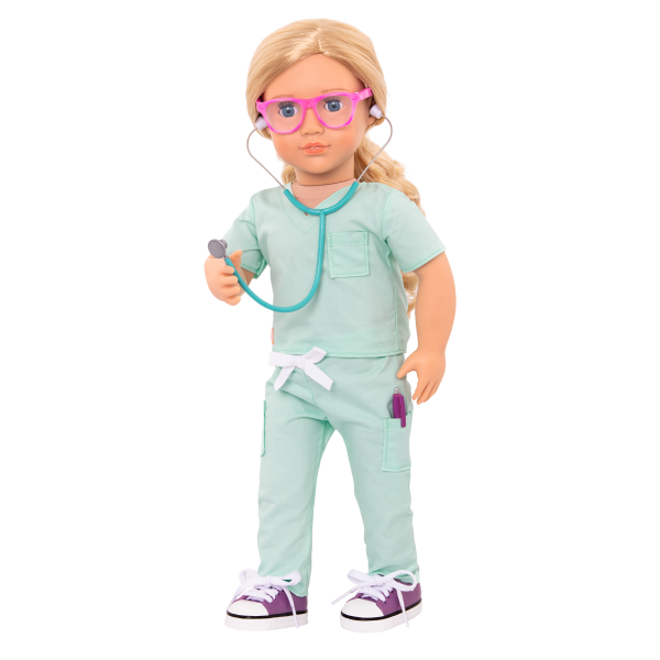 18in Doll Doctor Nurse Clothes Outfit Set Fits for 18 Inches Our Generation Doll 