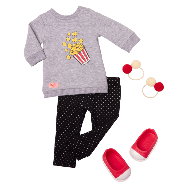 Pop-Pop Top Popcorn Outfit for 18-inch Dolls