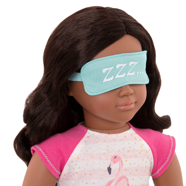 Flamingo Dreaming Pajama Outfit Eye Mask for 18-inch Dolls