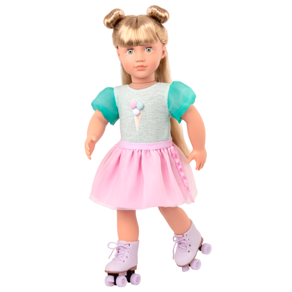 Scoopalicious Ice Cream Outfit Pink Skirt for 18-inch Dolls