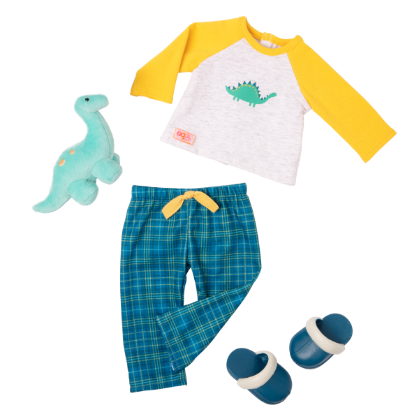 Dino-Snores Pajama Outfit for 18-inch Dolls