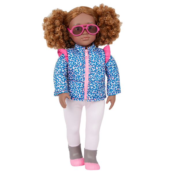 Our Generation Lovely Leopard Outfit Sunglasses 18-inch Doll Ashanti