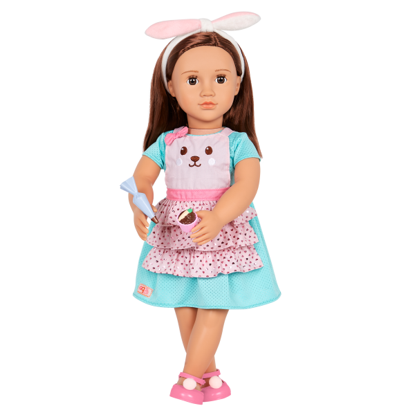 Our Generation Rabbits & Carrots Baking Outfit Bunny Apron for 18-inch Dolls