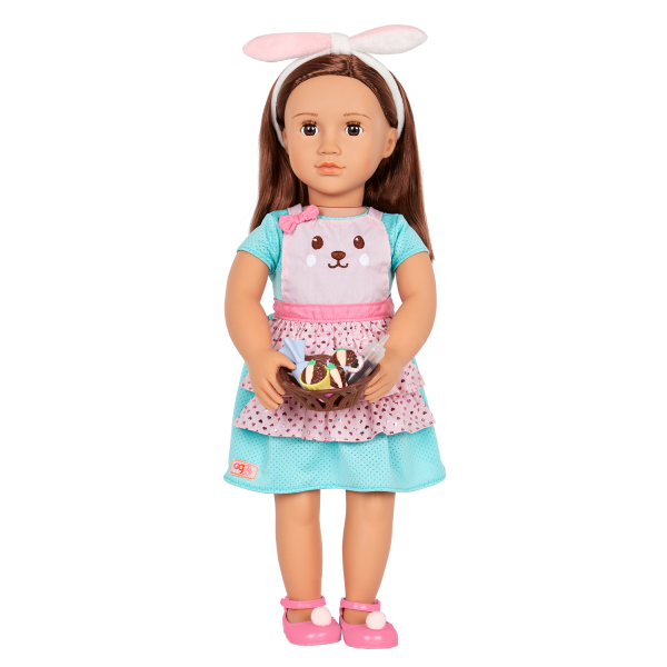 Our Generation Rabbits & Carrots Baking Outfit & Cupcakes for 18-inch Dolls