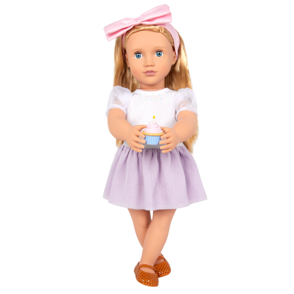 Our Generation Sweet Wishes 18-inch Doll Birthday Outfit Cupcake Accessory