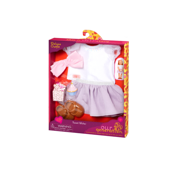 Our Generation Sweet Wishes 18-inch Doll Birthday Outfit Packaging