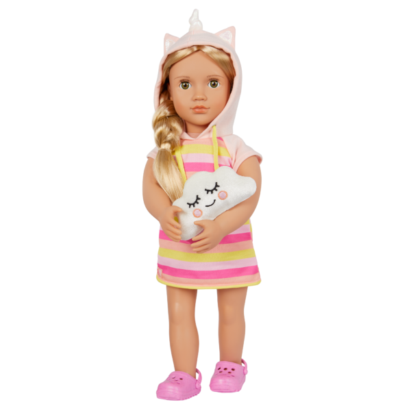 Our Generation Rainbow Unicorn Outfit & Cloud Pillow for 18-inch Dolls