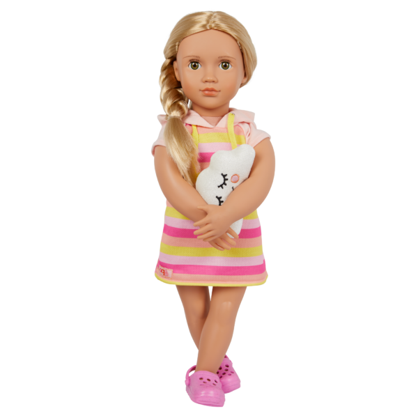 Our Generation Rainbow Unicorn Pajama Dress Outfit for 18-inch Dolls