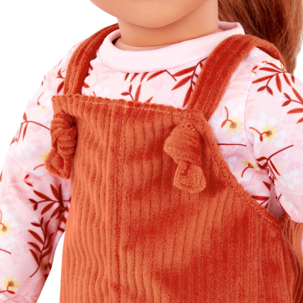 Our Generation Brightly Blooming Overalls Outfit for 18-inch Dolls