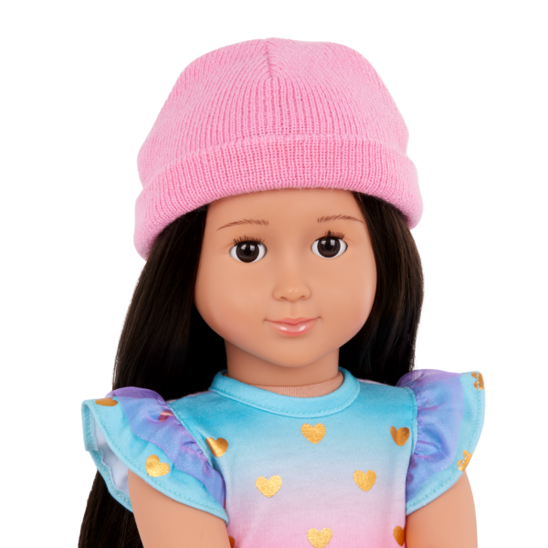 Our Generation Doll Wearing Pink Hat