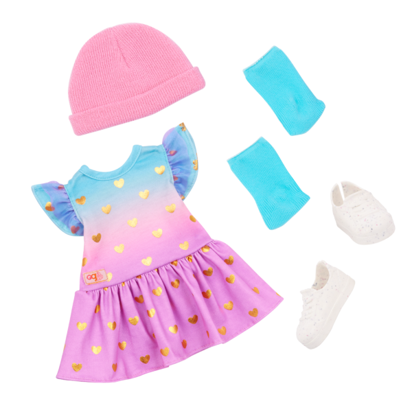 Our Generation Lovely Hearts Dress Outfit for 18-inch Dolls