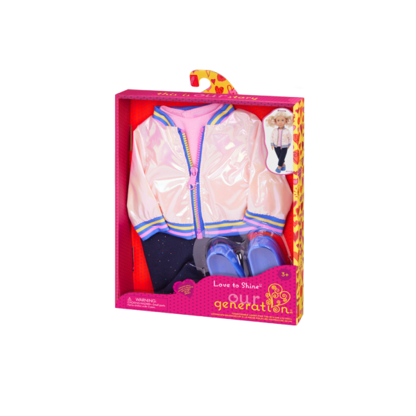 Our Generation Doll Rainbow Jacket in Packaging