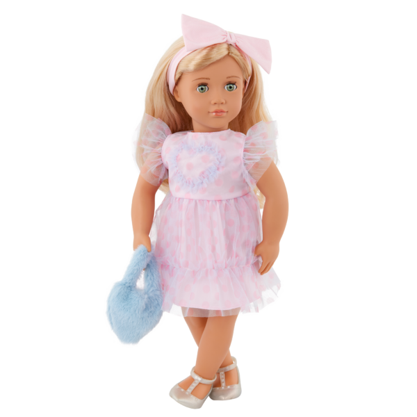 Our Generation Doll in Party Dress with Bow Headband & Purse