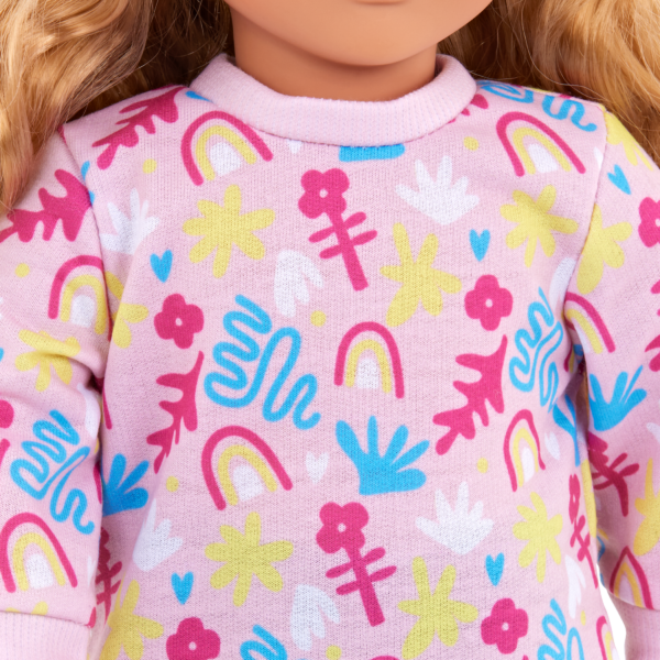 Our Generation Doll Sweatshirt with Artsy Prints