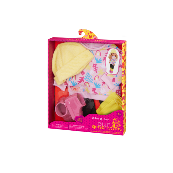 Our Generation Colors of Fun Outfit for 18-inch Dolls in Packaging