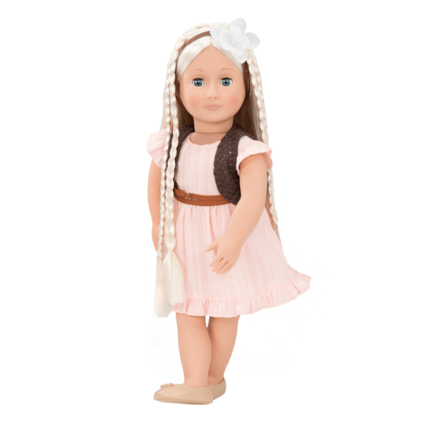BD31043 Penny Hairplay Doll wearing braids03