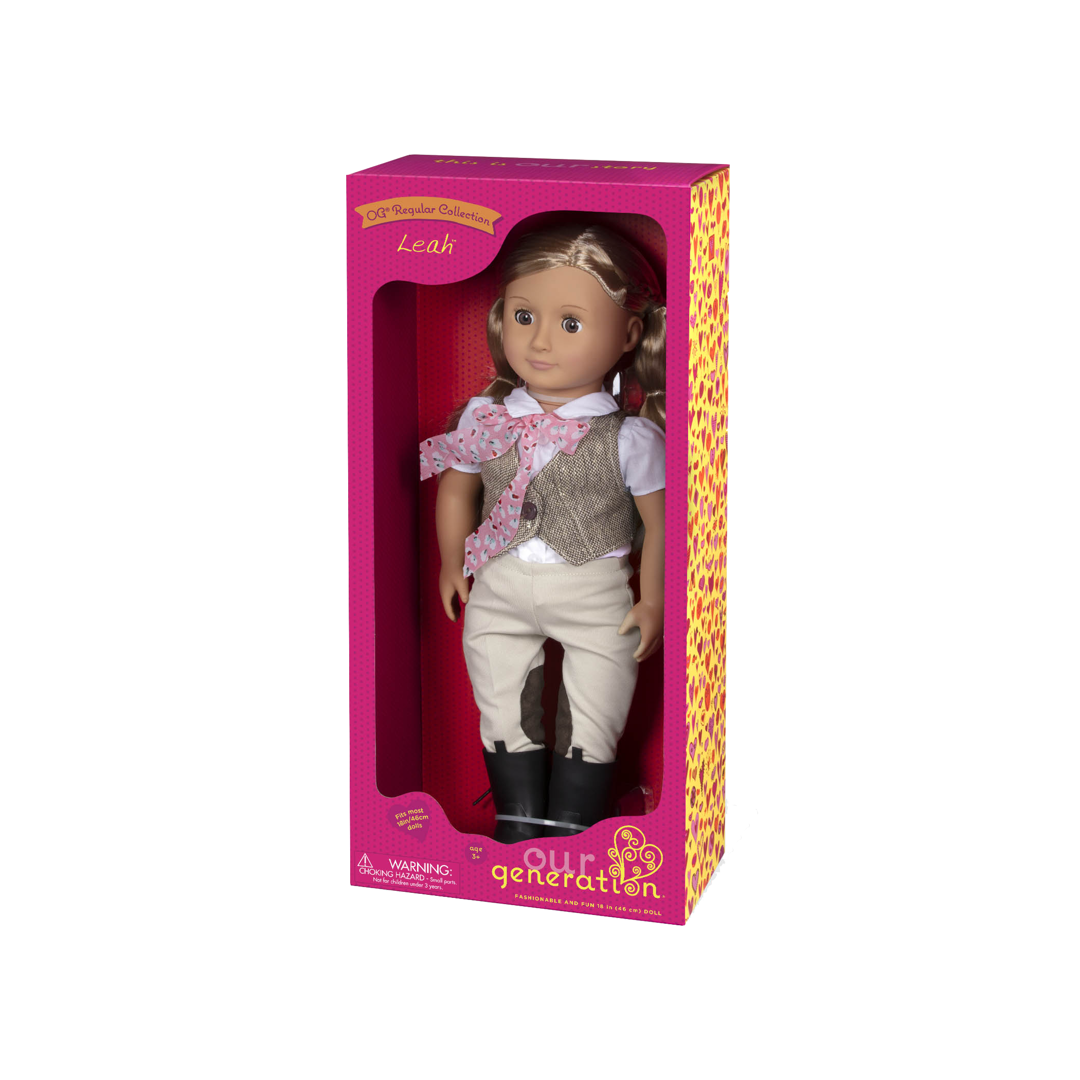 Our Generation Doll by Battat Leah 18 Regular Non-Posable Equestrian Horse Riding Doll for Ages 3 & Up 
