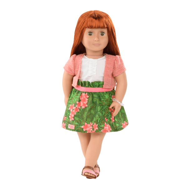Kelly Ann 18-inch Doll in Tropical Skirt