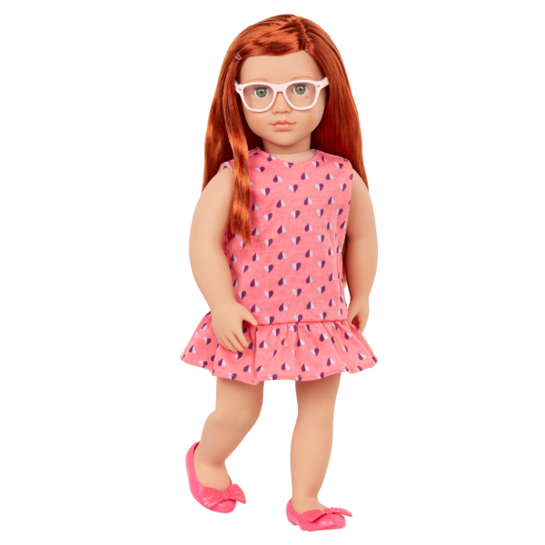 Our Generation Posable 18-inch Artist Doll Sabina Red Hair & Green Eyes