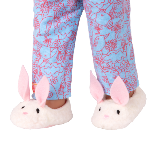 Detail of bunny slippers
