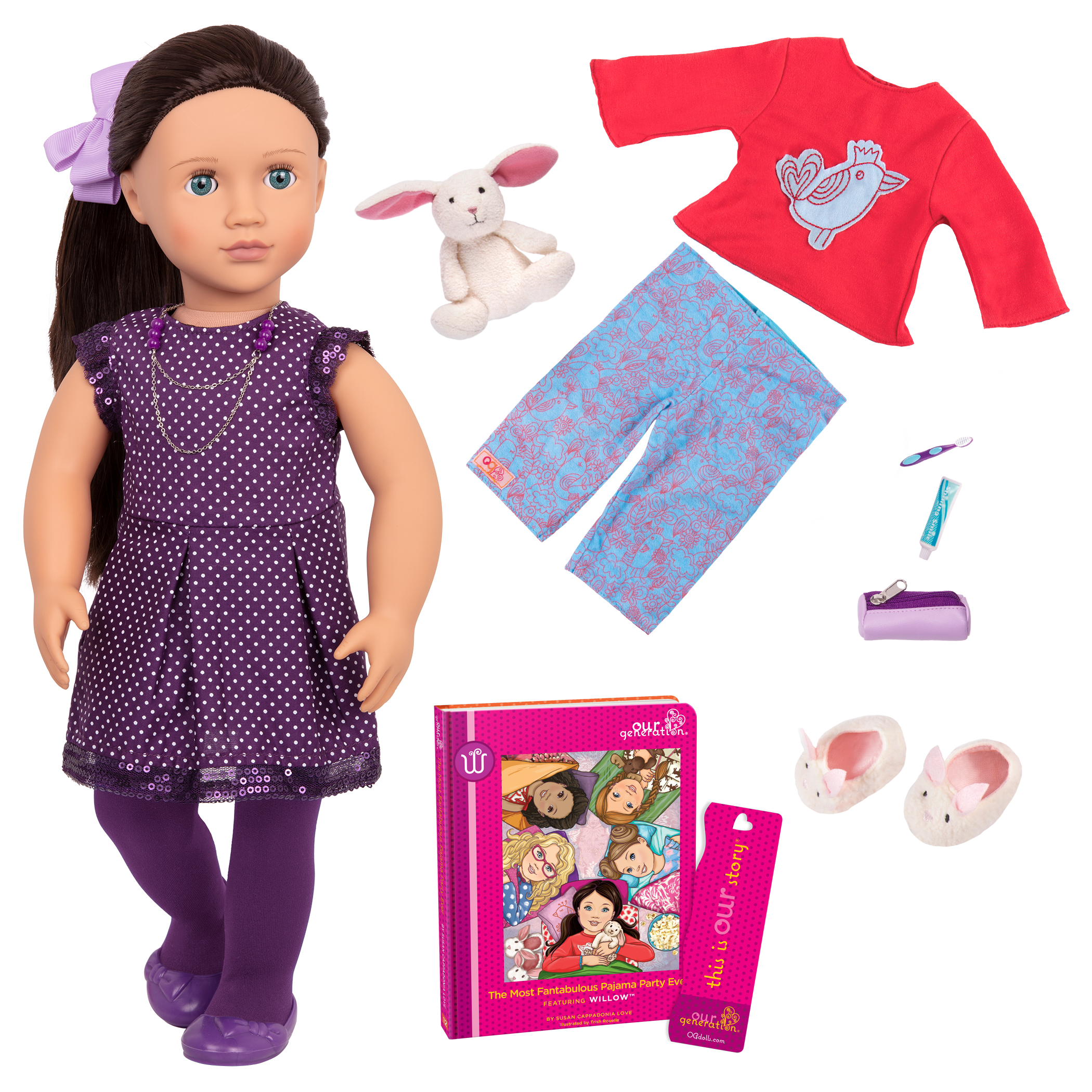 Our Generation 18-inch Doll Willow with Storybook