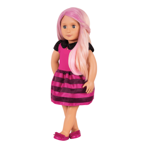 Adeline with pink hair
