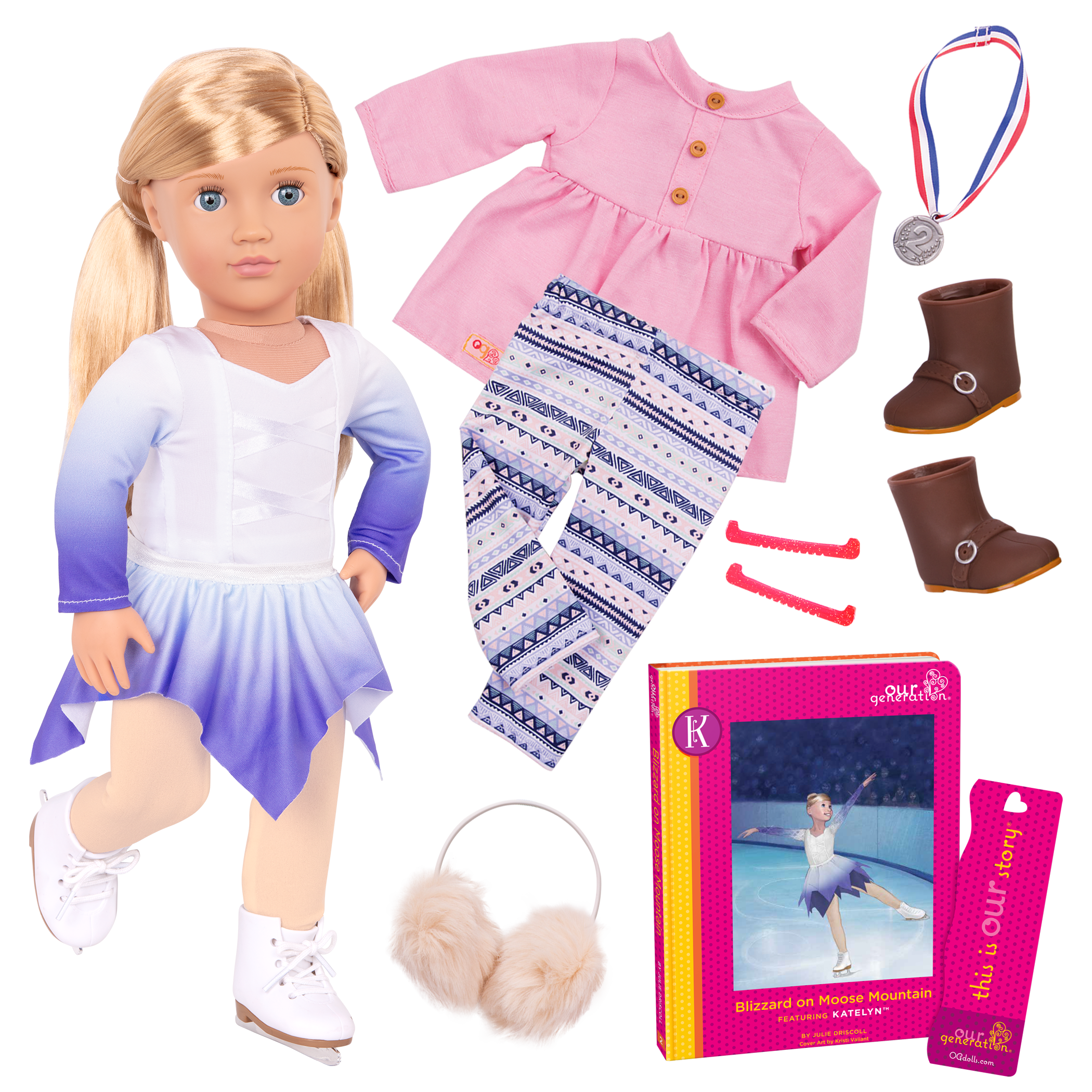 Our Generation Posable 18-inch Ice Skating Doll Katelyn