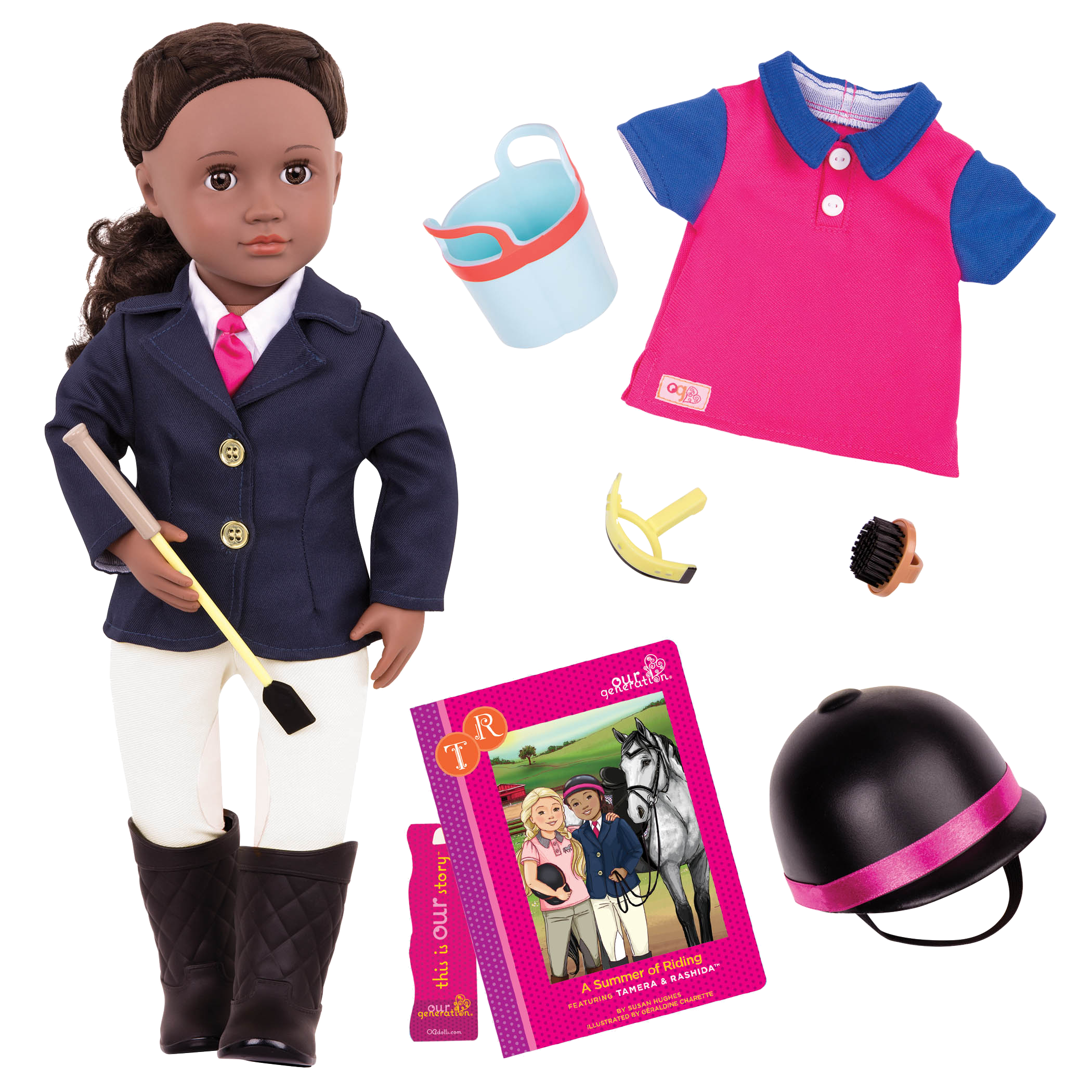 Rashida Deluxe 18-inch Riding Doll with Storybook
